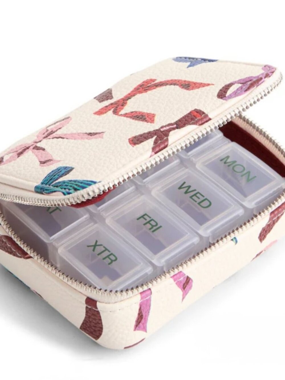 NWT - Vera Bradley Essential Travel Pill Case - Row of Bows